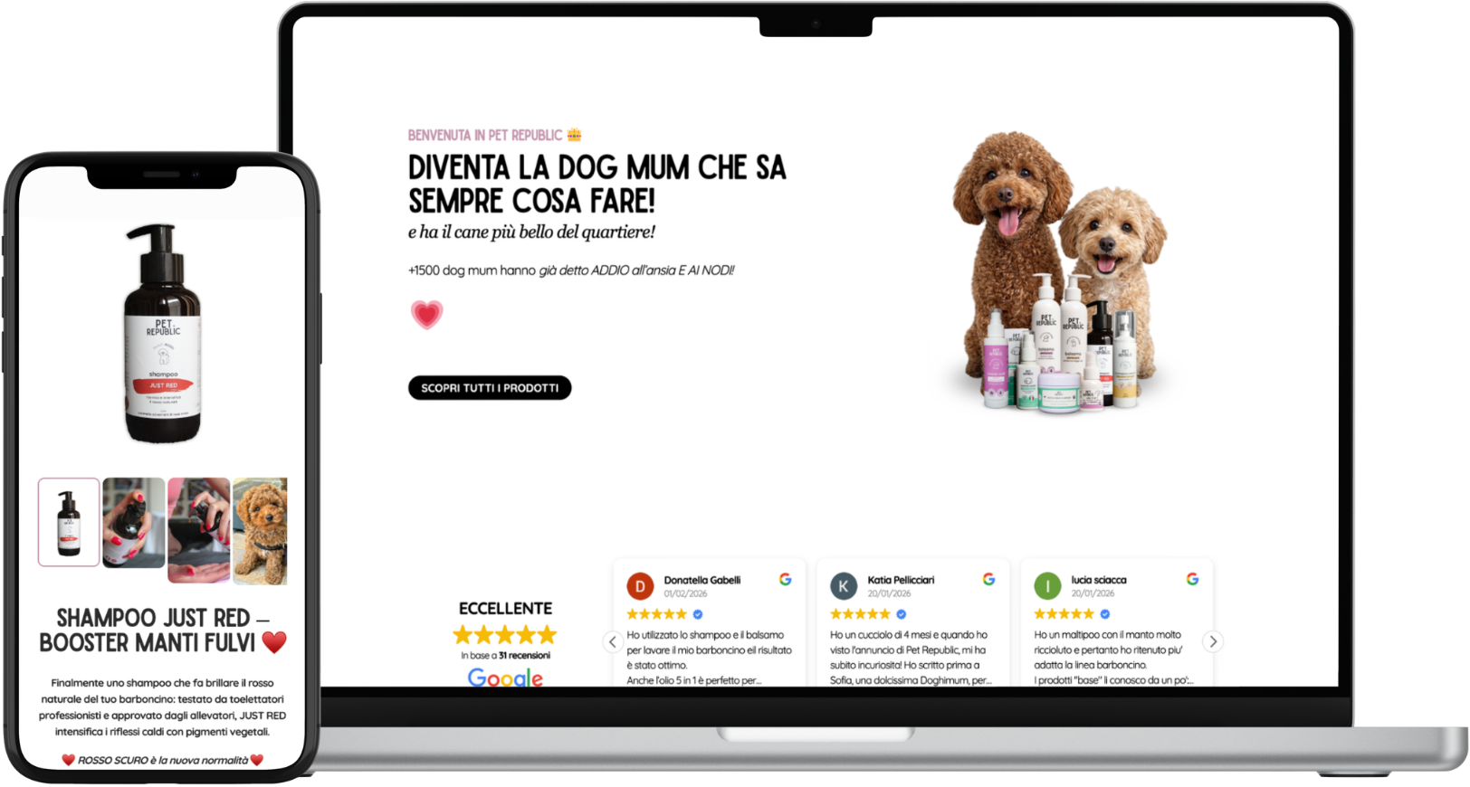 pet republic dog products e-commerce presentation