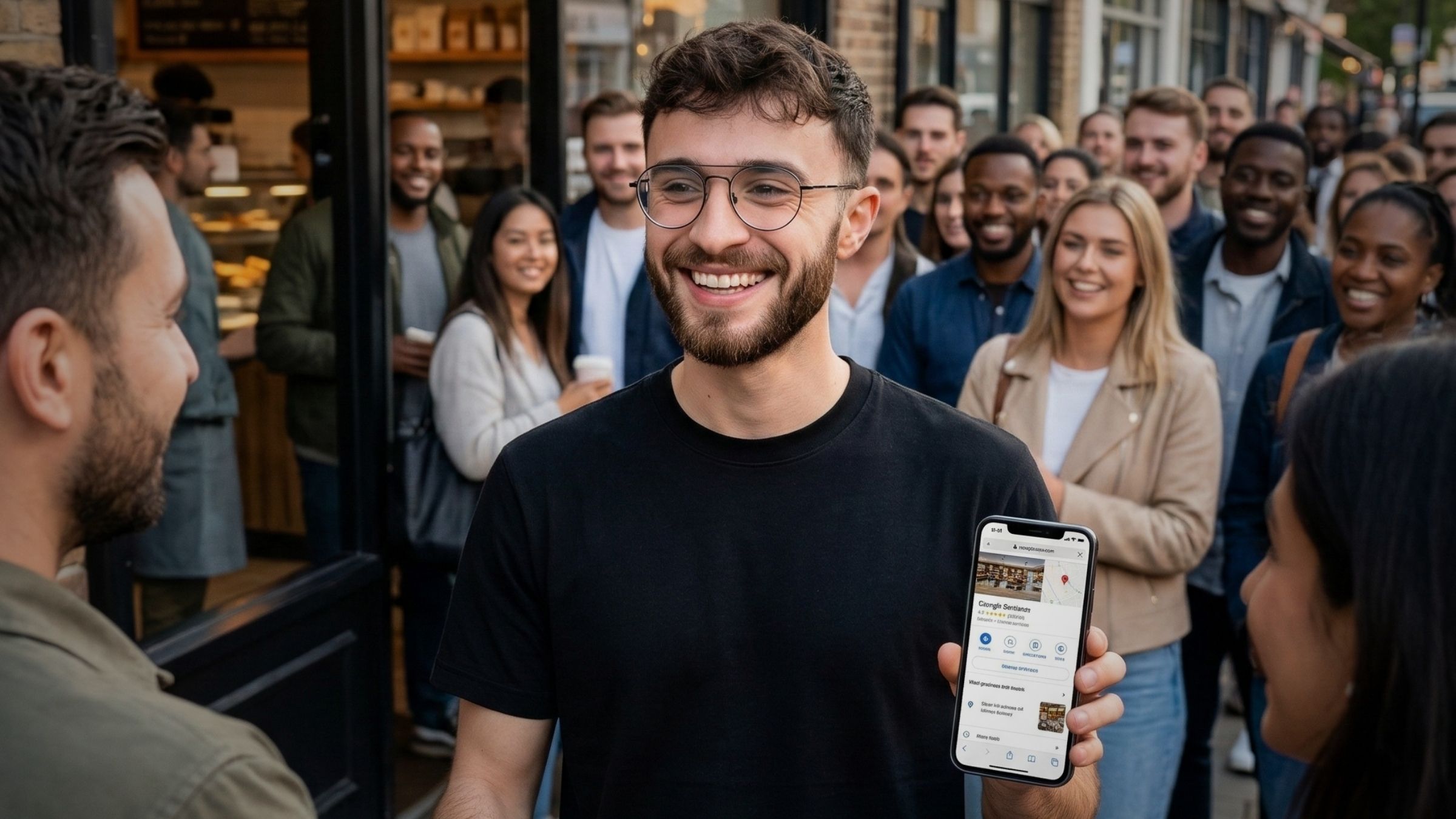 shop owner discovering how to get their business found on Google