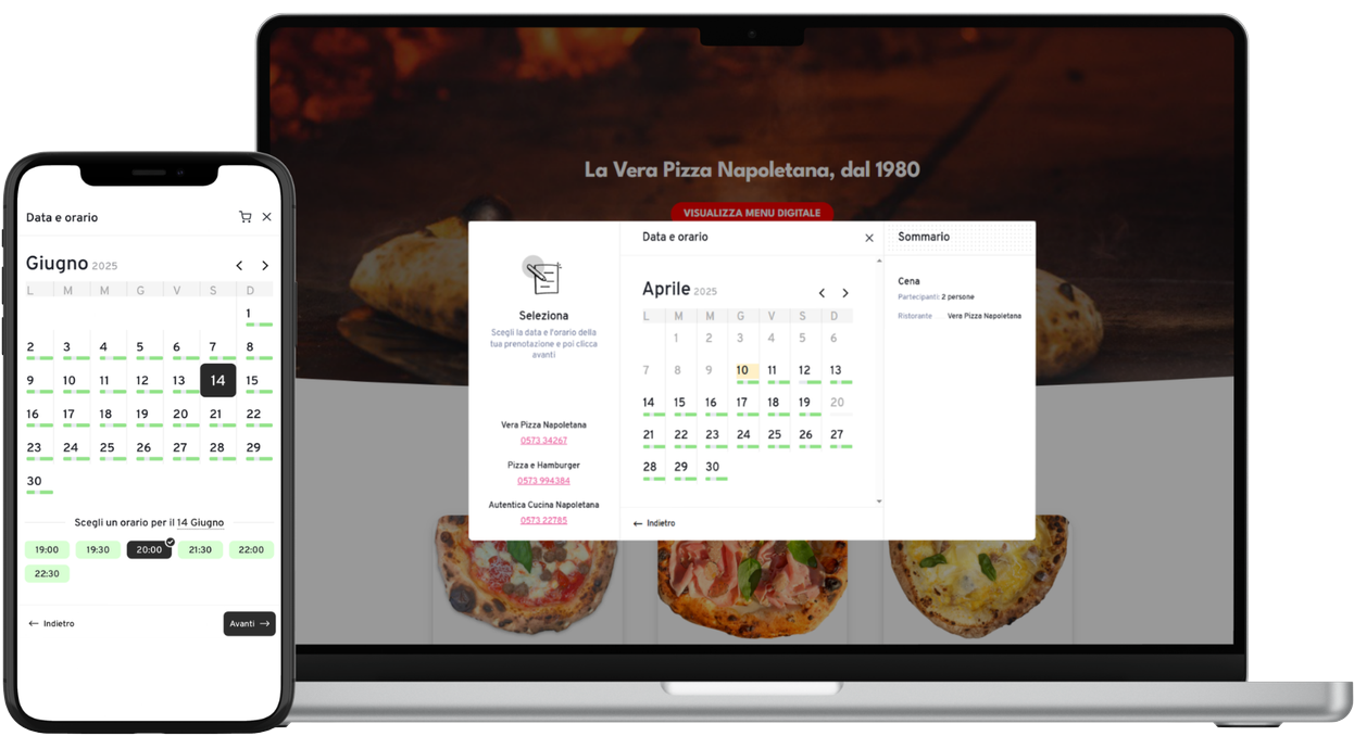 Luna Rossa: the website on desktop and mobile