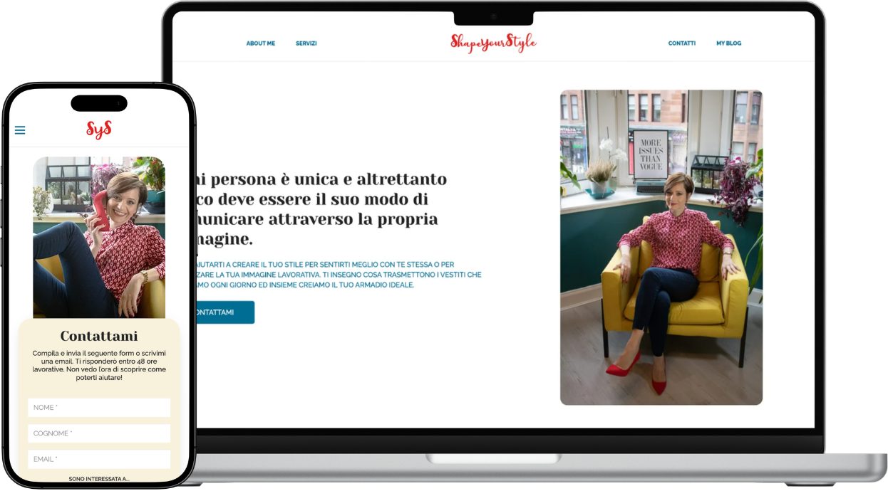 shape your style website mockup